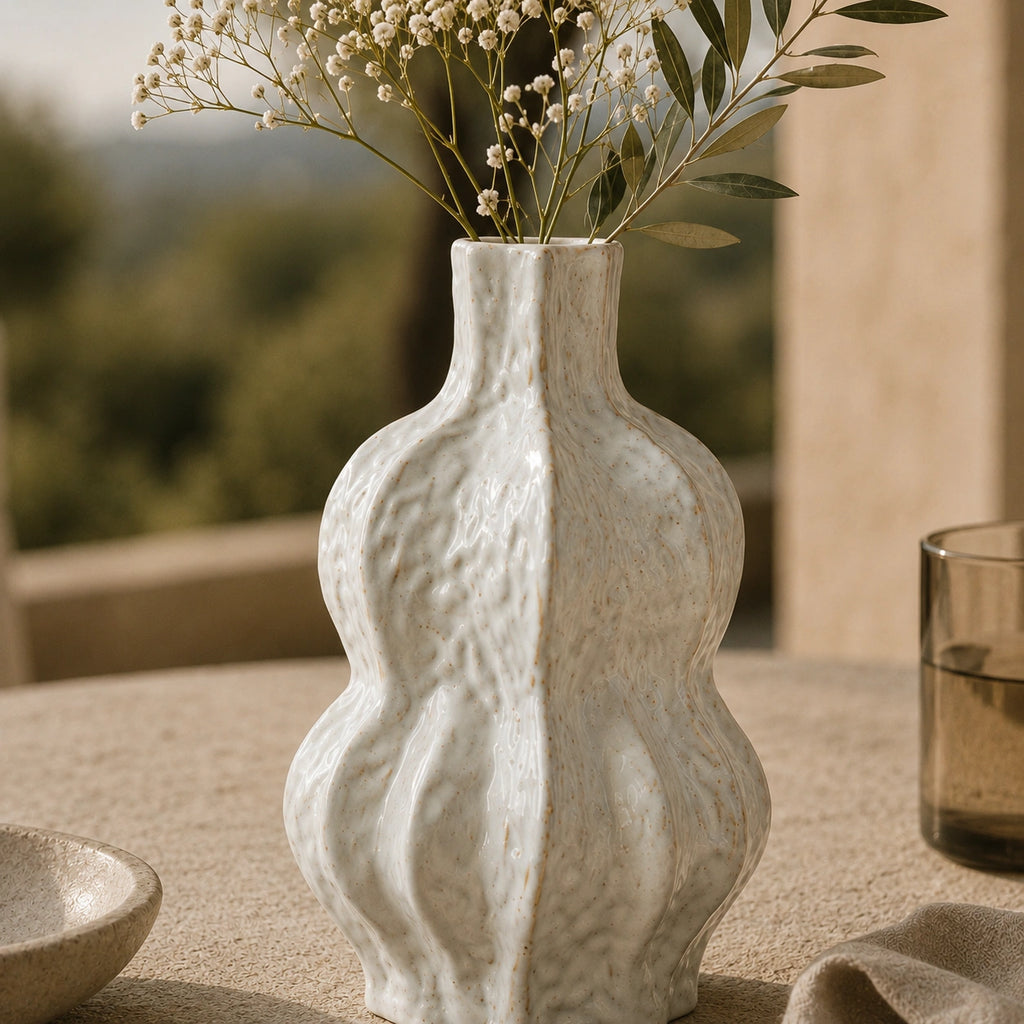 Vase céramique rond oganique - Léya