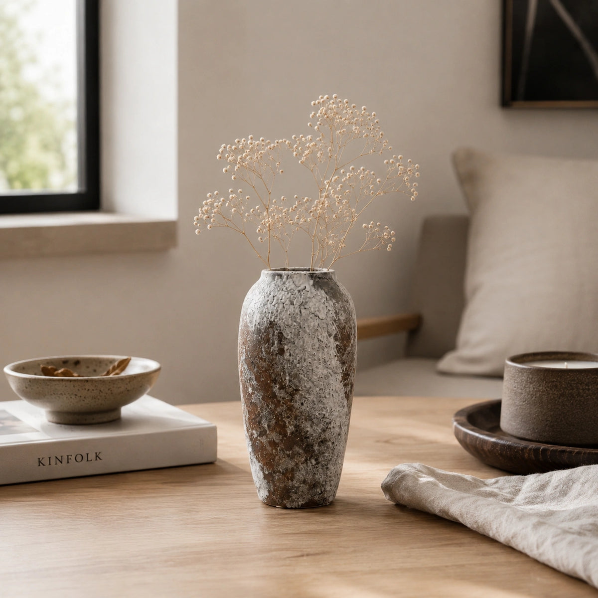 Vase Vintage Texturé au Style Japandi - Orian